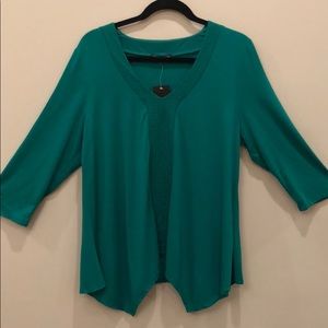 NWT Emerald Green Tunic Blouse